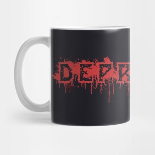 Depravity Red Bloodsplatter Color Mug